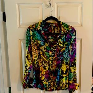 Silk blouse with brilliant colors